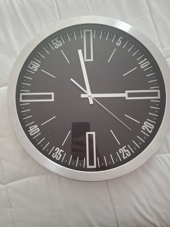 Fisura Other - Modern Black & Silver Wall Clock